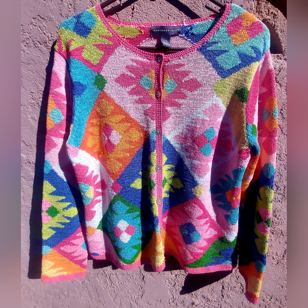 Northern Isles knitted multicolor cardigan